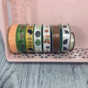 Ribbon Lot Fall Forest Critters Camping  Faux Leather Plaid And More Crafts  #8